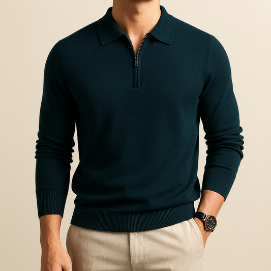 Essential Luxe Zip Sweater