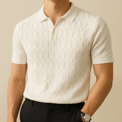 Luxury knitted polo shirt