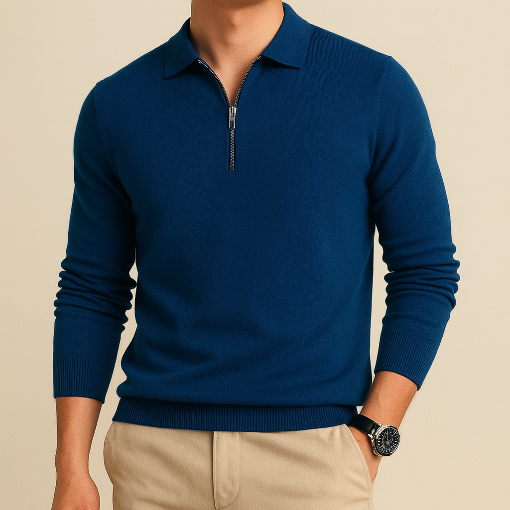 Essential Luxe Zip Sweater