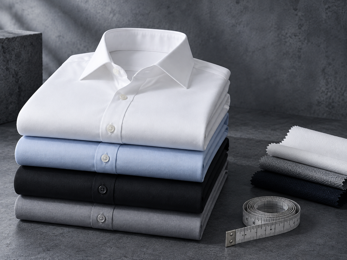 Brienor shirt fabric stack concrete